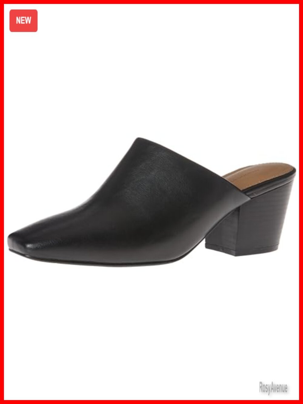 Women's Square Toe Slip On Heeled Mules Backless Non Slip